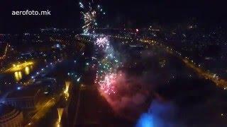 aerofoto.mk - 2016 Skopje New Year Fireworks by drone