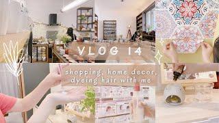 14｜Daily life vlog｜shopping, home decor, dyeing hair with me