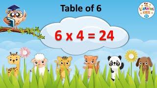 Table of 6 | Multiplication Tables for Kids | 6 ka Pahada | Maths Tables | Learning Kids TV