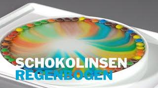 Regenbogen mit Schokolinsen - Experiment zum Nachmachen