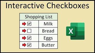 How to Add Interactive Checkboxes in Excel