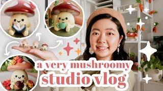  miniature clay mushrooms studio vlog ⭐️ YeppenTube ⭐️