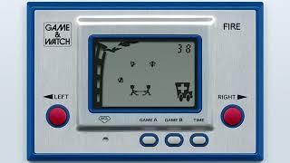 Game & Watch - Fire (silver series) (c)1980 Nintendo (Game A) [MAME emulation footage]