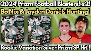 Rookie Variation Silver Prizm SP Hit! 2024 Panini NFL Prizm Football Blaster Box! x2! Rookie QB Hit!