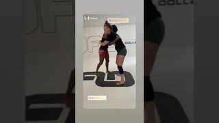 Angela Hill wrestling drill