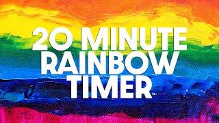 20 Minute Timer - Color Changes Every Minute - Rain Alarm Sound
