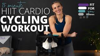 15 Minute HIIT CARDIO INDOOR CYCLING WORKOUT