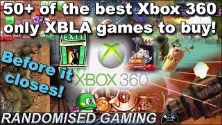 The best Xbox 360 XBLA only games to get before and after the shutdown! Over 50 games & Kinect ones!