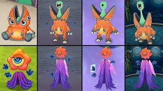 ALL Monsters Fanmade Baby Ethereal Workshop Vs Wublin Island Vs Plasma Islet | MSM