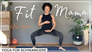 Yoga für Schwangere | 2.Trimester | aktiver Power- Flow |Kraft und Beweglichkeit |Für Geübte |48 min