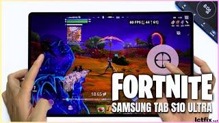 Samsung Tab S10 Ultra Fortnite Mobile Gaming test | Dimensity 9300+, 120Hz Display