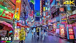 Tokyo Japan - Shinjuku Summer Night Walk 2024 • 4K HDR