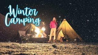 ️Brrr! Wintercampen im Tipi bei eisigen Temerpaturen ️​​​