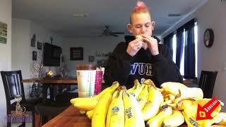 Molly Schuyler vs the Matt Stonie 50 banana challenge | new record | 19 lbs of bananas