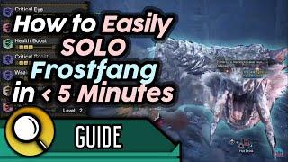 Easy Frostfang Barioth Solo in Under 5 Minutes - Guide, Tips, Tricks, etc | MHW Iceborne