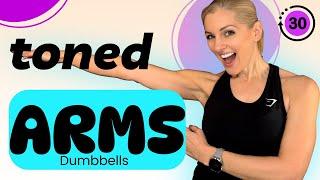  30-Minute Toned Arms Workout with Dumbbells! 