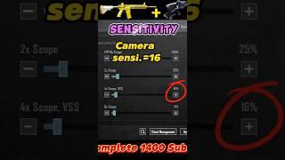 M416 sensitivity settings(4x scope)|zero recoil sensitivity|#bgmi#pubgmobile#shorts#viral