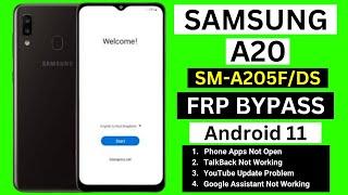 Samsung Galaxy A20 FRP Bypass Android 11 Without Pc | Samsung (SM-A205F) Google Account Bypass 2025