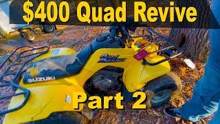 We Bought The Cheapest ATV On Marketplace!!! Part 2 Will it start  $400 Suzuki Quad Runner lt160