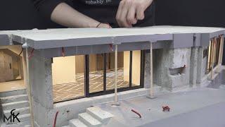 How to Make Amazing House(model) #4 - Concrete slab & electric wiring