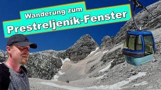 Mit der Kanin Seilbahn zum Prestreljenik-Fenster (2390 m) - Wandern in den Julischen Alpen