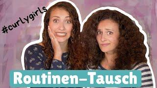 Eine schlechte Idee?! Meine Schwester und ich tauschen unsere Haarroutinen #curlygirls