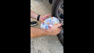 How to pump a football using a car tire 