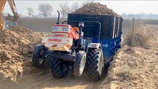 New Swaraj 855 Fe tractor stuck while climbing uphill