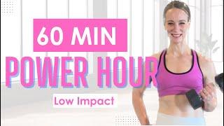 60 MIN POWER HOUR! Low Impact Circuit Training Workout // With Dumbbells