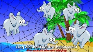  Un Éléphant qui se Balançait  Nursery Rhyme in French + Lyrics  Comptine pour Enfants 