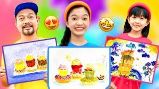 DRAW AND EAT CHALLENGE | KAYCEE & RACHEL in WONDERLAND FAMILY