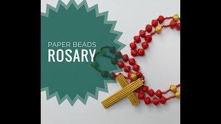 How to make a paper bead Rosary || DIY || Paper craft || Best out of waste ||IRIS Craft Corner 3