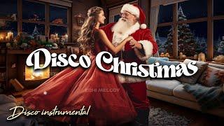 Classic Christmas Disco Music Playlist  The Best Instrumental Christmas Music Dance with Fireplace