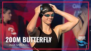 Alex Shackell Gets Gold in 200M Butterfly | 2022 Speedo Junior National Championships | Irvine CA