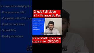 My personal expereince studying for CIFC/IFC #banking #finance #canada #csc #ific #ifc #shorts #bank