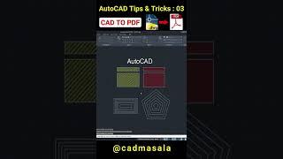 Autocad Tips - 03 Convert autocad to pdf | Dwg to Pdf | dwg to pdf in autocad 2022 #shorts