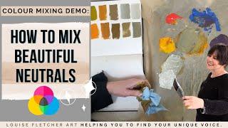 Colour Mixing Demo: How to Mix Beautiful Neutrals