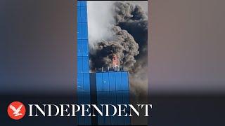 Reading fire: Hero crane driver rescues man trapped on top of burning tower block