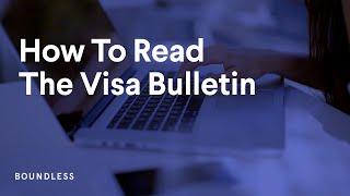 How To Read the Visa Bulletin