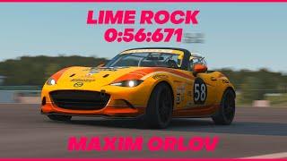 Lime Rock Hotlap 0:56:671 | Maxim Orlov