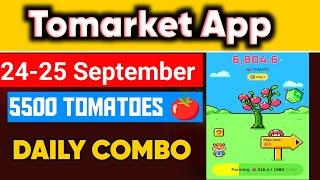 Tomarket App 25 September daily combo Secret code | Earn Reward in Tomatoes 