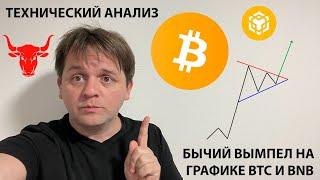 БЫЧИЙ ВЫМПЕЛ НА BTC И BNB. ТЕХНИЧЕСКИЙ АНАЛИЗ #BTC #BNB #total1