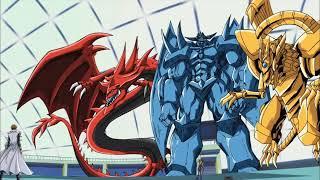 Yu-Gi-Oh! Pyramid of Lights Yugi Summons all 3 Egyptian Gods vs Kaiba