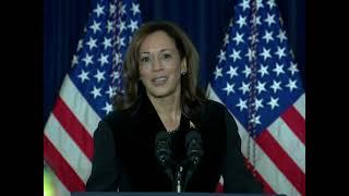 RAW: Kamala Harris delivers remarks at DNC holiday event