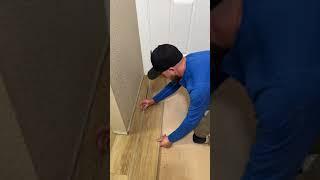 Vinyl flooring installation #tools #construction #remodel #satisfying #fyp #viral #bluecollar