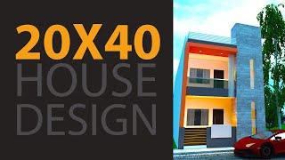 20X40 House plan and 20X40 3d elevation by nikshail