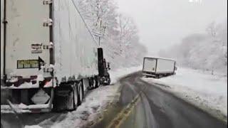 Tractor-Trailers Stuck, Trees Down, Cars Abandoned in Lackawanna County PA