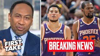 FIRST TAKE | "MAJOR SHAKEUP looming in Phoenix"- Stephen A.: Kevin Durant & Booker should leave Suns