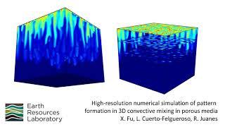 High resolution numerical simulation of pattern formation in 3D convection mixing in porous media