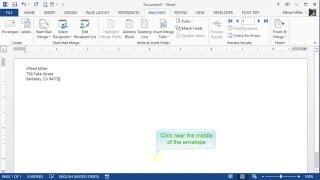 Mail Merge Envelopes in Microsoft Word 2013 - Using an Existing Data Source
